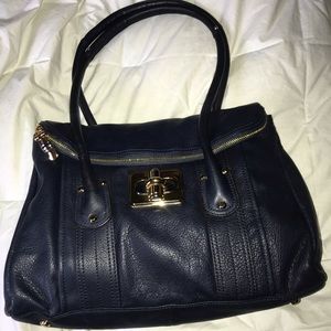 B Makowsky Navy Purse
